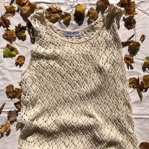 Cream Cotton Emporium knit vest! Size M.